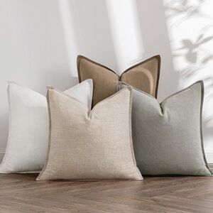 Elegant Neutral Accent Pillow Covers-Set of 4